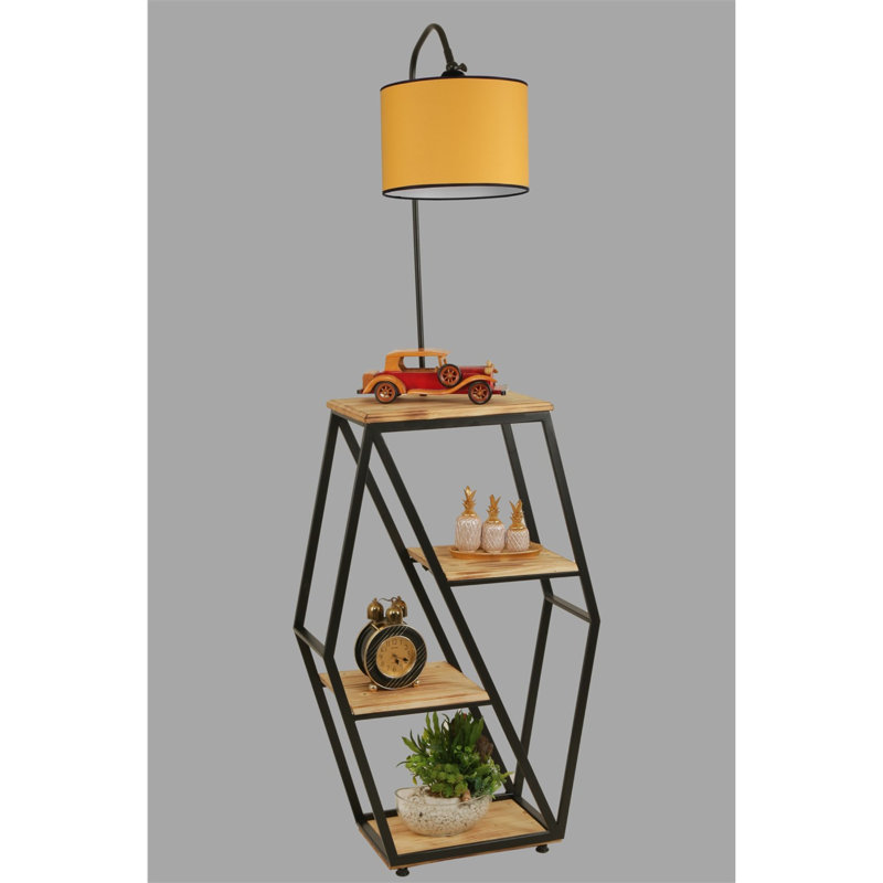 Loyalton 165cm Reading Floor Lamp, Yellow