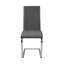 Ensemble de 2 chaises d'appoint élégantes de style contemporain en similicuir à motif de losanges avec finition en métal chromé