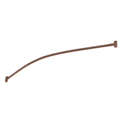 60" Brass Curved Shower Curtain Rod