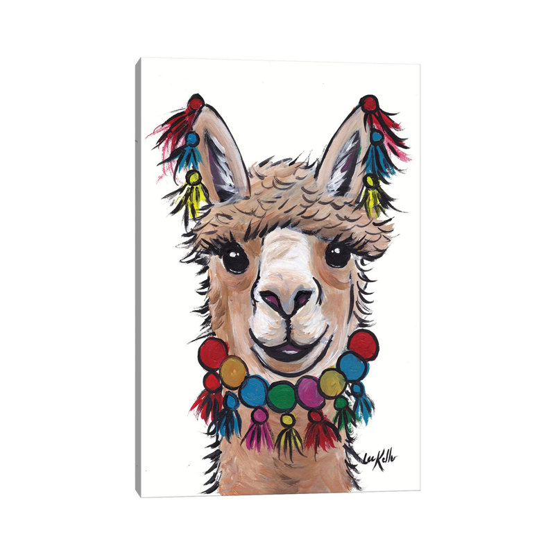 Alpaca With Tassels - Wrapped Canvas Print, 101.6 cm H x 66.04 cm W x 3.175 cm D