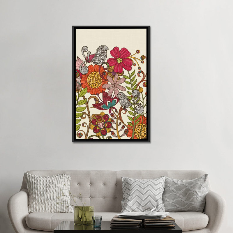 Jardin printemps, impression sur toile tendue, H 48 po x l 32 po x P 1,5 po, Cadre noir