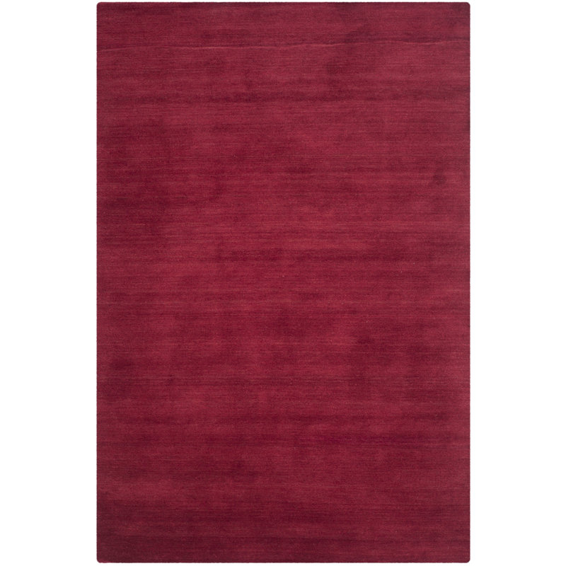 Frann Hand Tufted Wool Solid Color Rug, Rectangle 4' x 6'