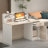 Jerrylee Rectangle Synthetic Laminate Reception Desk with Filing Cabinet