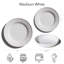 Madison 18 Piece Dinnerware set, 6 Dinner Plates, 6 Salad Plates, 6 Bowls, Microwave Safe, Dishwasher Safe, Durable - Blue & White Color-142939920