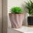 Stoneware Swirled Planter In Reactive Glaze, Purple
