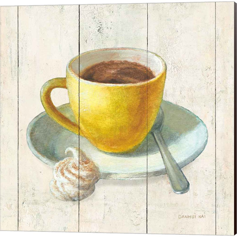 «Wake Me Up Coffee» par Danhui Nai, art sur toile (ensemble de 4)
