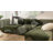 101" Modular L-Shaped Deep Seat Performance Velvet Sectional Sofa with Ottoman, 3-Seater-463014360