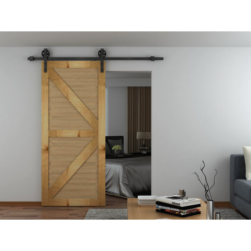 Spoke Standard Single Track Barn Door Hardware Kit (Door Not Included) (Door Not Included)