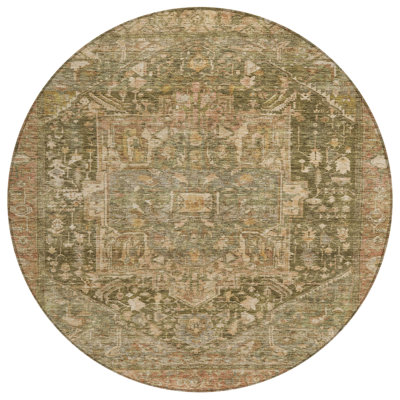 Tapis rond lavable extérieur 8 pi Medallion