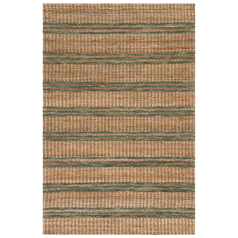 Martha Stewart 9525 Hand Tufted 40% Jute; 40% Wool; 20% Cotton Striped Rug, Rectangle 6' x 9'