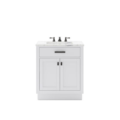 Hartford 30'' Single Bathroom Vanity with Marble Top
