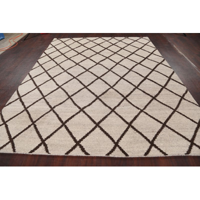 One-of-a-Kind 7'7" X 9'6" New Age Wool Area Rug in