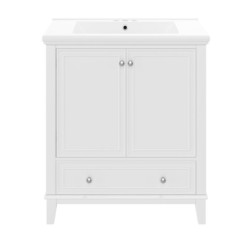 Meuble-lavabo 30 po avec lavabo, Blanc
