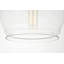 Luminaire suspendu en forme de dôme à 1 lumière avec accents de verre Hendina-32007504