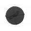 Sous-verres ronds en cuir véritable 4 pièces noir-96879410