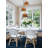 3-light Cluster Natural Rattan Woven Shaded Pendant Light Brass Finish
