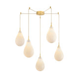 Ironwood Chandelier in Aged Brass
