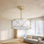 Ventilateur de plafond de chambre à coucher 20 pouces avec lumière, 7 pales transparentes en ABS, montage encastré, moteur à courant continu à télécommande