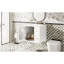 Ensemble de meuble-lavabo mural 24 po pour petit espace, armoire de salle de bain avec lavabo en céramique, 2 tiroirs et 1 porte à fermeture en douceur