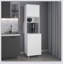 Garde-manger blanc avec rangement ouvert et 2 portes pour des solutions de cuisine organisées et élégantes