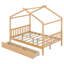 Lit plateforme House avec deux tiroirs, tête de lit et pied de lit-1152443718