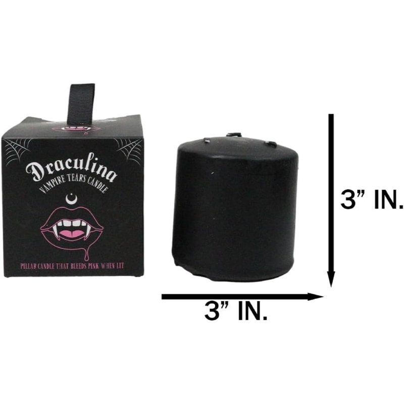 Ensemble de 2 bougies piliers gothiques Draculina