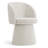 Modern Boucle Upholstered Swivel Vanity Stool with Rounded Back