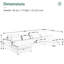 Grand canapé modulaire moderne en forme de U, 2 grandes chaises avec espace de rangement-914573221
