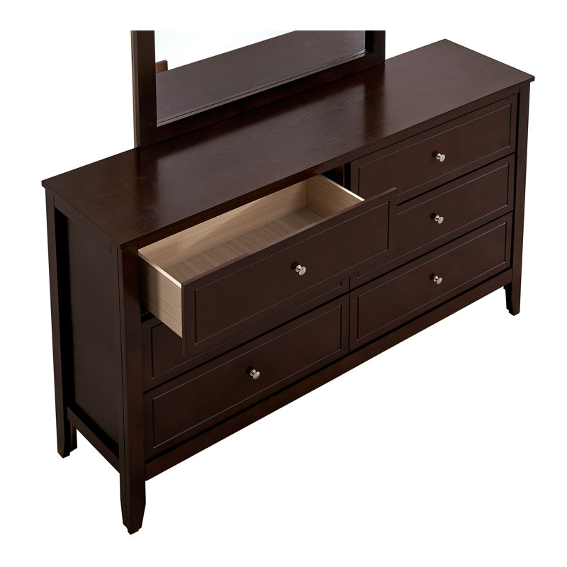 Daniel 6 Drawer Dresser Cappuccino, Cappuccino