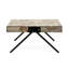 Table basse rectangulaire en bois de manguier massif et en fer 27,5 po avec pieds en forme de V
