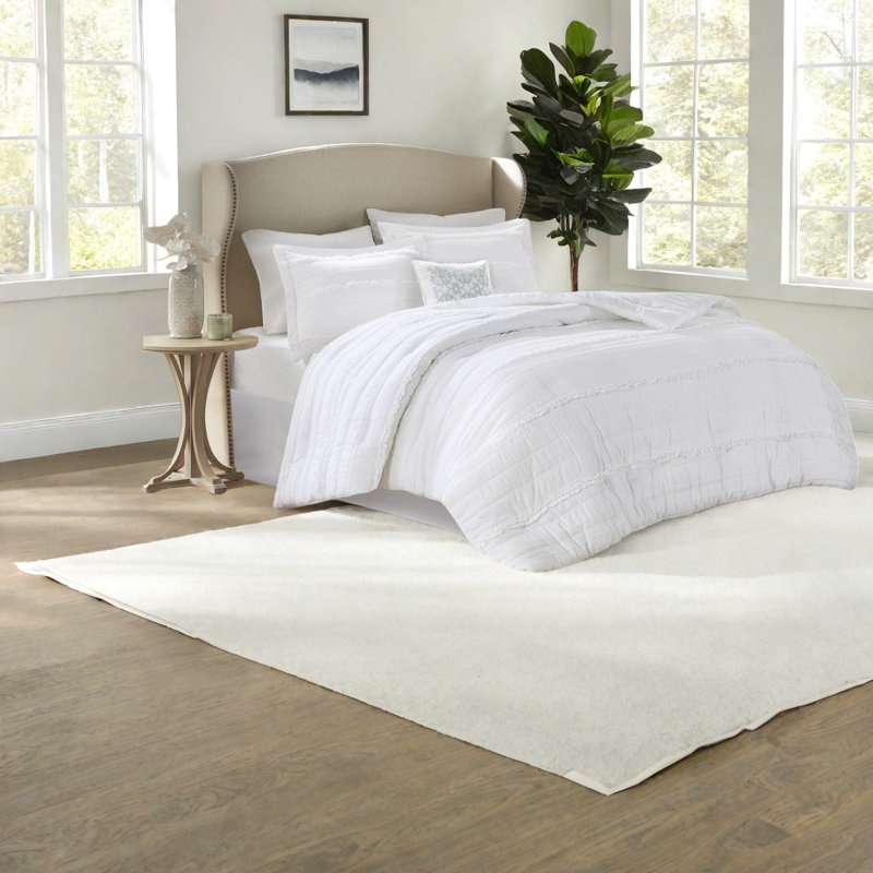 Elegant Bedding Sets, Queen Microfiber Ruffled Comforter For Home