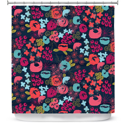 Rideau de douche simple island floral