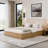Verona King Wood Bed With Upholstered Headboard-1735299123