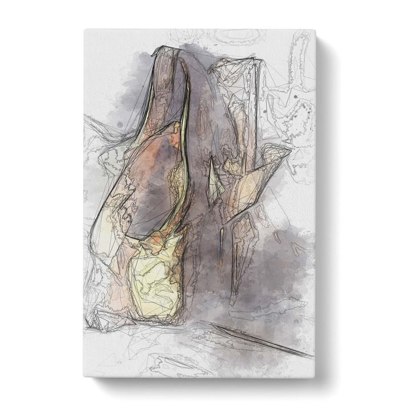 Ballerinas Slippers In Abstract - Wrapped Canvas, 50cm H x 35cm W x 3cm D