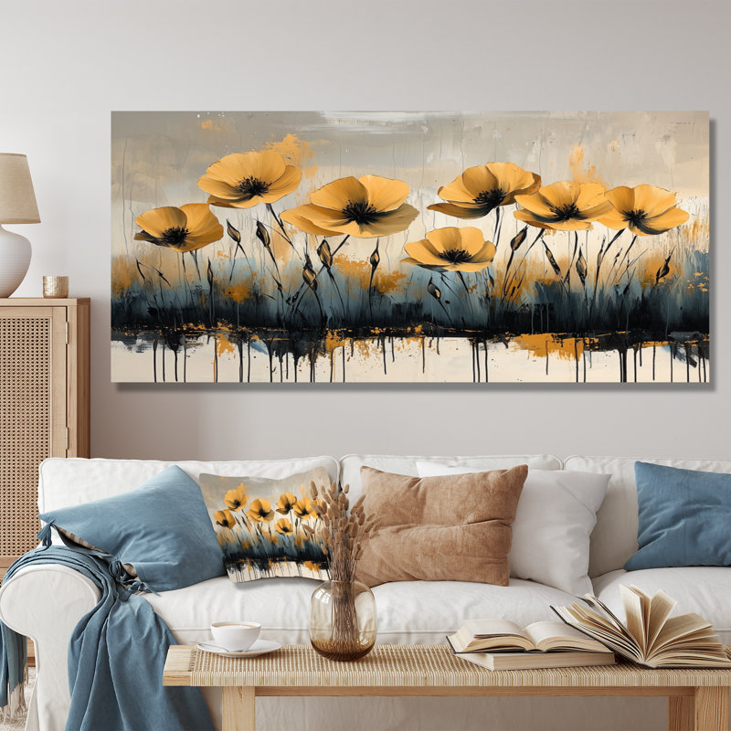 Minimalisme, désert, fleur des œillets III - œillets, impression murale, H 28 po x l 60 po