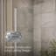 Aerie Bath Screen Thick Crystal Clear Glass and Square Corner