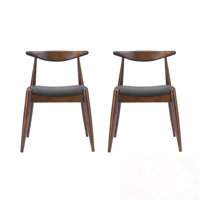 Ensemble de 2 chaises de salle à manger avec dossier ergonomique et coussins de confort