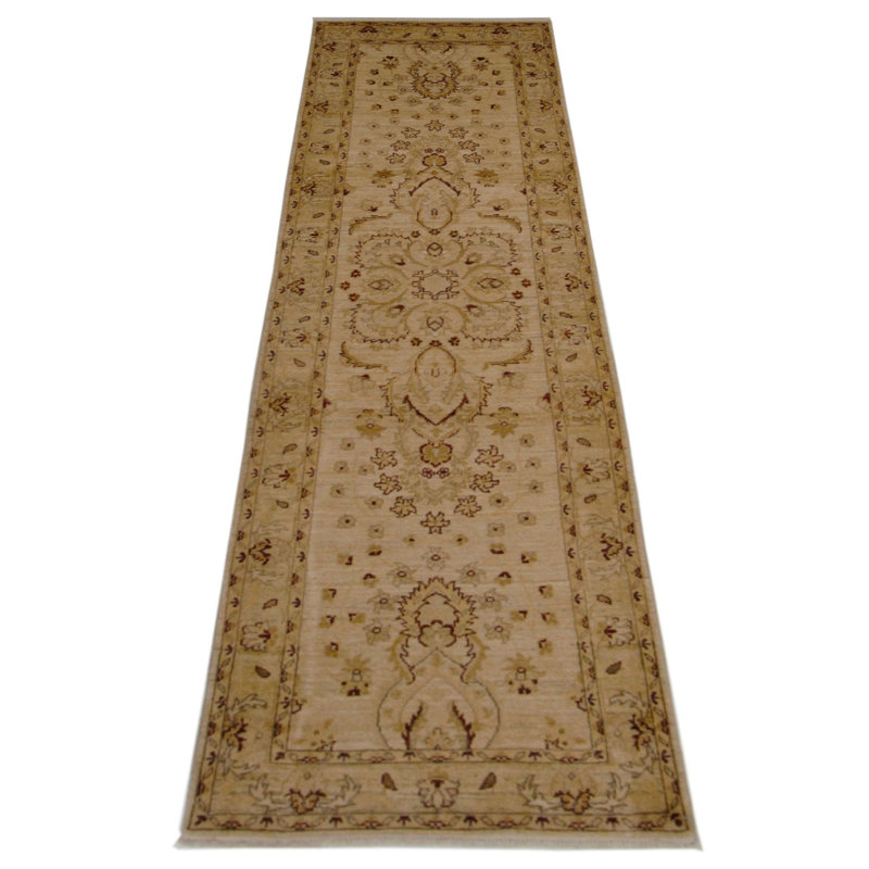 Daugherty Hand Knotted 3x10 Ivory Runner