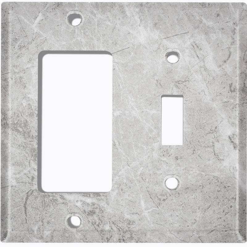 Plaque murale 2 bandes, Gris foncé / Blanc