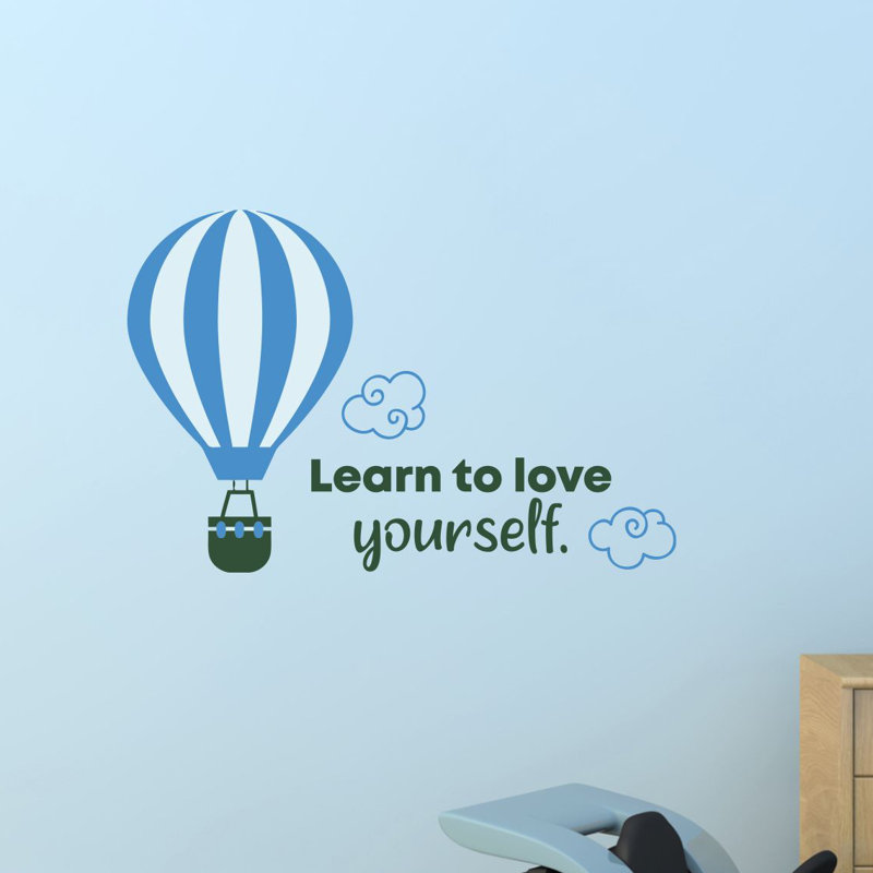 Décalcomanie murale en vinyle Love Yourself, H 15 po x l 30 po x P 0,05 po