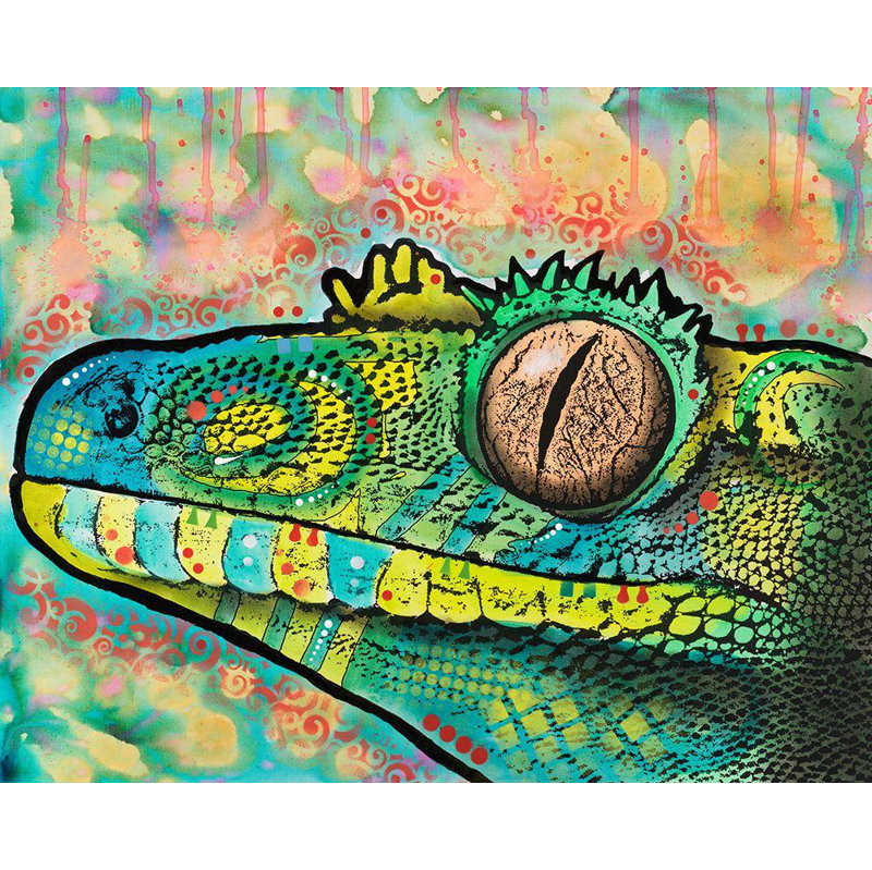 «Bungalow Rose Dean Russo», reproduction d'art sur toile, gecko, H 28 po x l 34 po