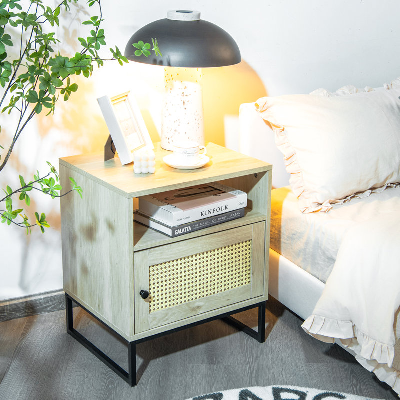 Hopland 48cm W Manufactured Wood Bedside Table