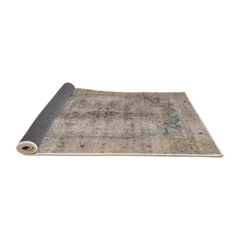 Tapis traditionnel beige / rose clair Oldany, Rond 3 pi