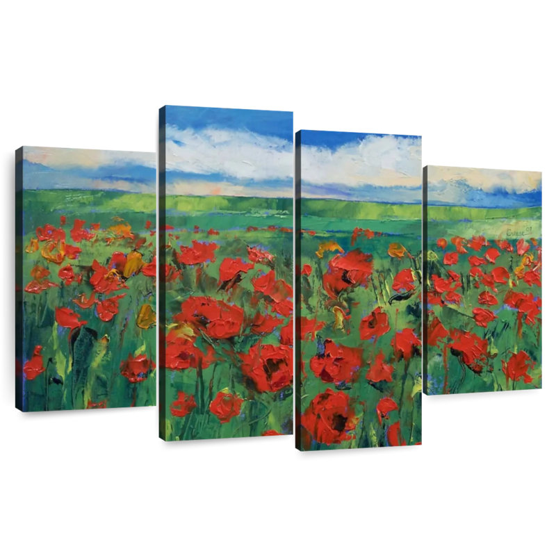 Champ de coquelicots d'Alvord, H 14 po x l 24 po