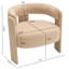 Chaise d'appoint avec pieds en bois robustes-129543158