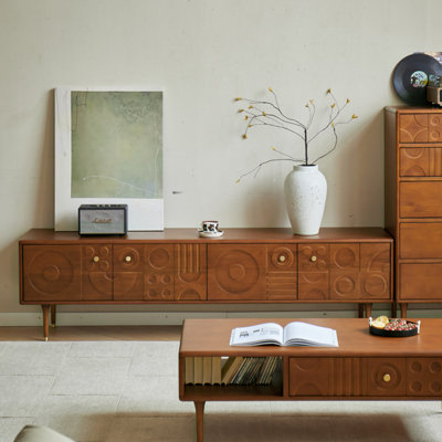 Simple and Retro Brown TV Cabinet