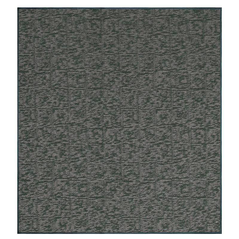 Tapis décoratif Elemental - imprimé géométrique vert patiné, Carré 2 pi
