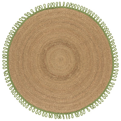Latte de bambou tressée en fibre naturelle / ruppie maritime; Tapis d'intérieur en coton sans motif