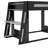 Wooden Gaming Bunk Bed With Desk,Two Storage Shelves,USB And LED Light-802566155