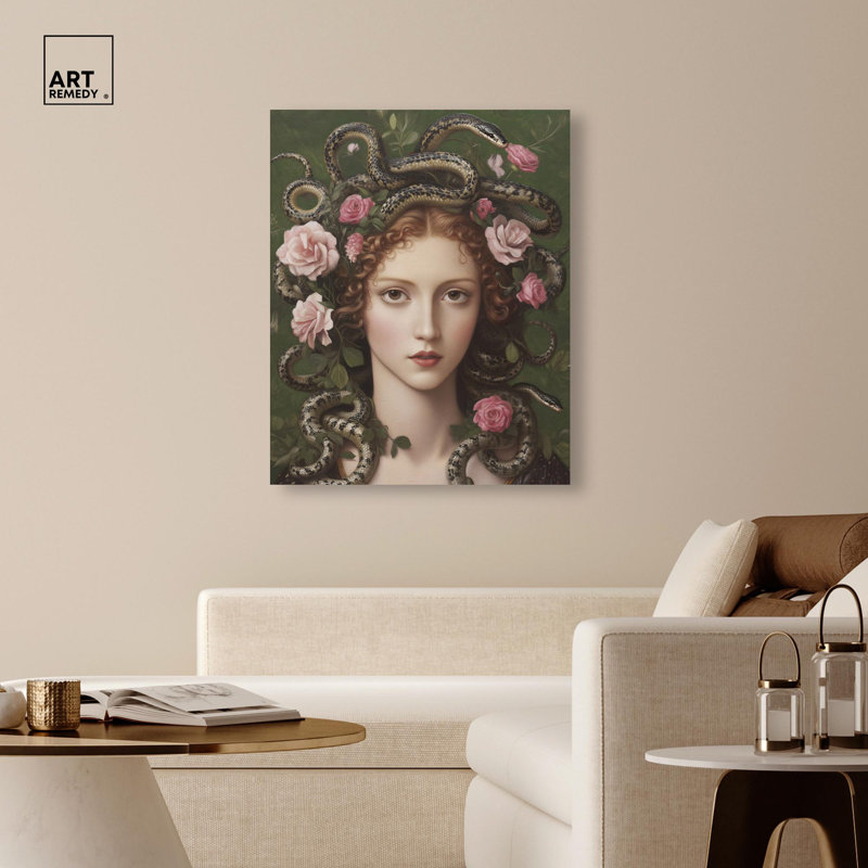 Toile Medusa par Art Remedy, H 20 po x l 16 po, Toile tendue, Toile tendue